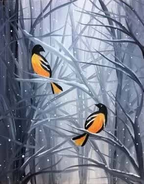 Orioles In The Snow