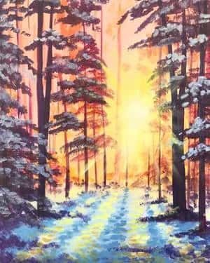 Winter Forest Sunrise