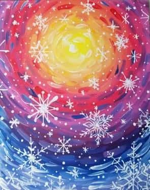 Snowflake Sunset
