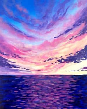 Cloudy Ocean Sunset