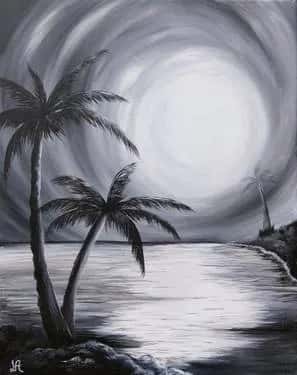 Moonlit Palm Noir