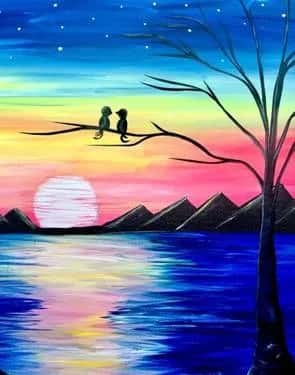 Rainbow Sunset Lovers