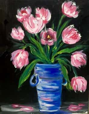 Impressionist Pink Tulips