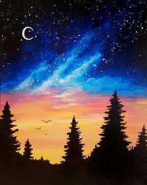 Nightfall in the Pines