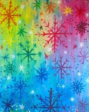 Rainbow Snowflakes