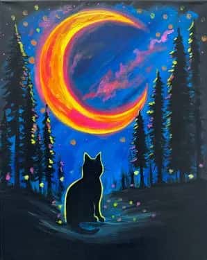Crescent Moon Cat