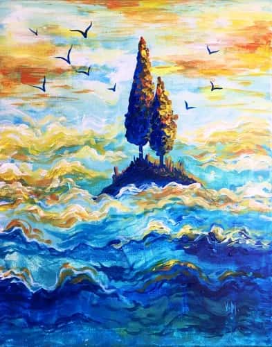 Orange Sunset Seascape