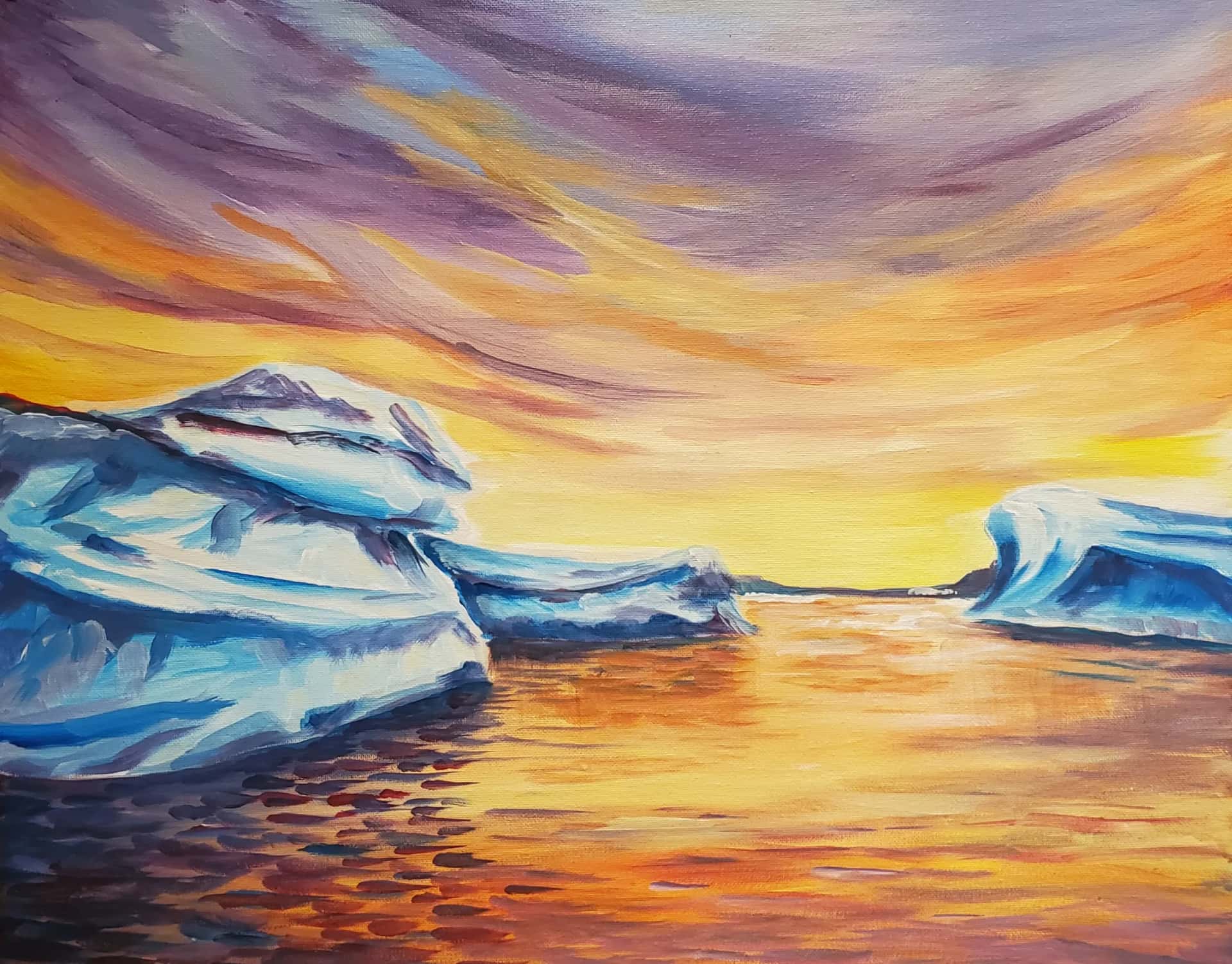 Sunset Iceberg 