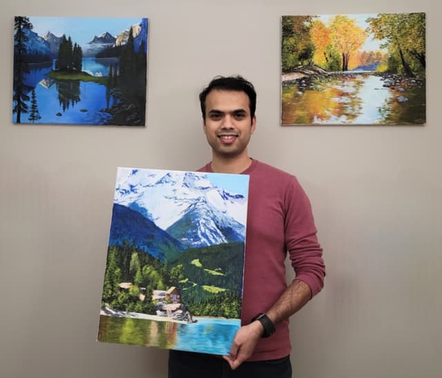 Sushant Deshpande, Paint Nite artist in Langley Twp