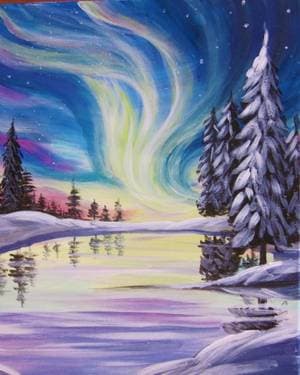 Mystical Aurora - Paint and sip event at Wooden Walls Distilling in St. John's, NL - PaintNite.com