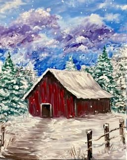 Peaceful Winter Barn thumbnail