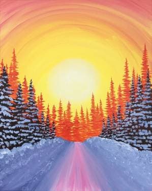 Snowmobile Trail - Paint Nite event in London, ON
