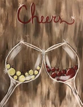 Cheers to the New Years - Paint Nite event in CHESAPEAKE, VA
