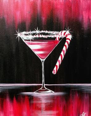 Christmas Cosmo - Paint Nite event in Virginia Beach, VA