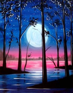 Starry Moonlight - Paint Nite event in ANCHORAGE, AK