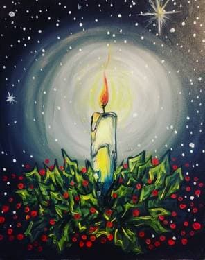 Christmas By Candle - Paint Nite event in Edmonton, AB