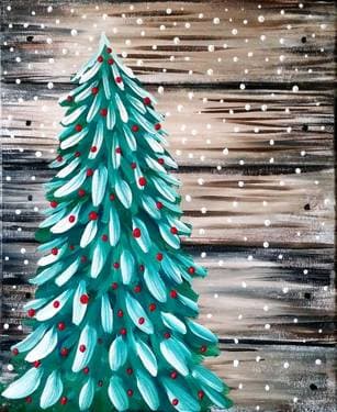 Rustic Christmas Tree - Paint and sip event at Margaritas (Northborough) in Northborough, MA - PaintNite.com