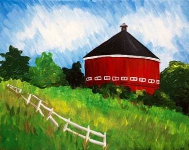 Round Barn Love - Paint Nite event in Santa Rosa Ave, CA