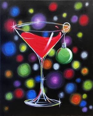 Sexy Christmas Cocktail - Paint Nite event in Los Angeles , CA