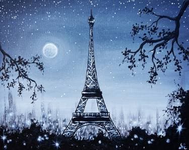 Paris En Noir II - Paint Nite event in Regina, SK
