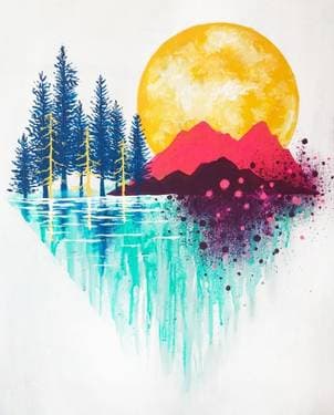 Oasis Mountains - Paint Nite event in Nepean, ON