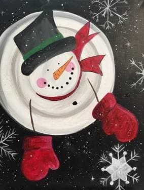 Winter WIshes Snowman - Paint Nite event in Calgary , AB
