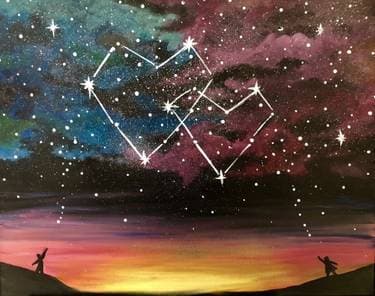 Written in the Stars - Paint Nite event in BELLMORE, NY