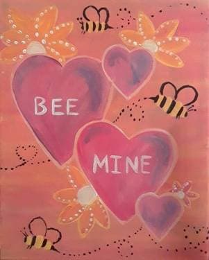 Hearts Bee Mine - Paint Nite event in Kenosha, WI