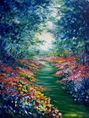 Garden Path of Colors - Paint Nite event in Calgary, AB