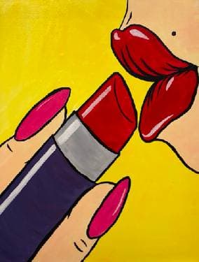 Pop Art Lipstick - Paint Nite event in Sonoma, CA