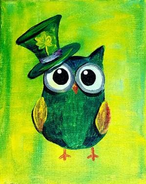 Owl Be Lucky - Paint Nite event in Eugene, OR