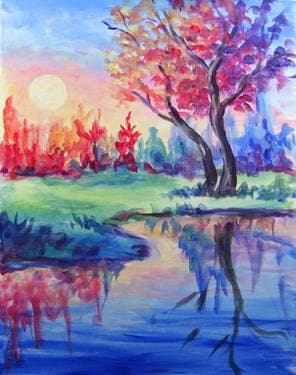 Dawn of Color - Paint Nite event in Port Coquitlam, BC