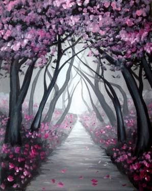 Path of Cherry Blossoms - Paint Nite event in Brampton, ON