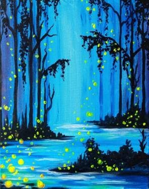 Mystical Firefly Forest - Paint Nite event in Los Angeles , CA