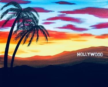 Take me to Hollywood! - Paint Nite event in Santa Monica, CA