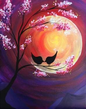 Sunset Kisses - Paint Nite event in Calgary, AB