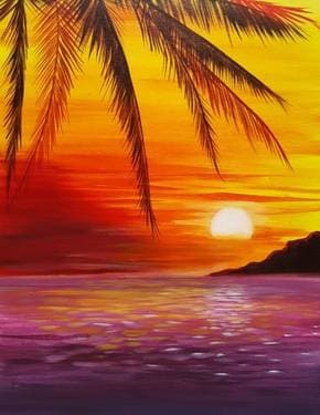 Sizzling Sunset - Paint Nite event in Vancouver, BC