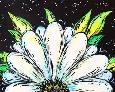 Beautiful White Daisy - Paint Nite event in Layton, UT