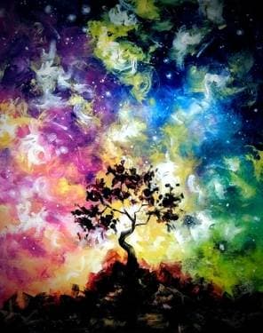 Starry Desert Night III - Paint Nite event in Janesville , WI