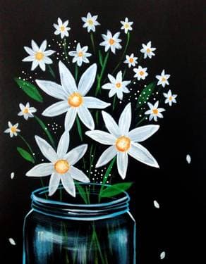 Daisy Jar - Paint Nite event in Pasadena , CA
