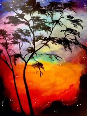 Colorful Sunset Sky - Paint Nite event in Ventura, CA