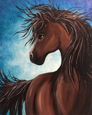 Spirit Horse - Paint Nite event in Santa Rosa Ave, CA