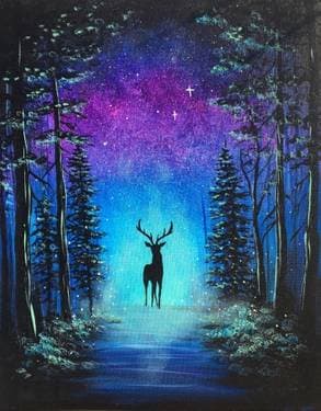 Forest Guardian - Paint and sip event at Obed & Isaac's Microbrewery + Eatery in Peoria, IL - PaintNite.com