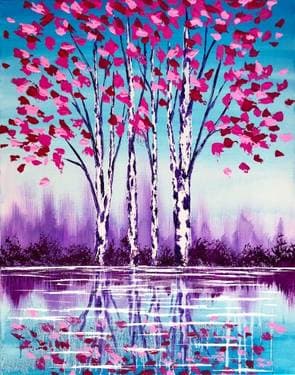 Reflection In Pink - Paint Nite event in BEVERLY, MA