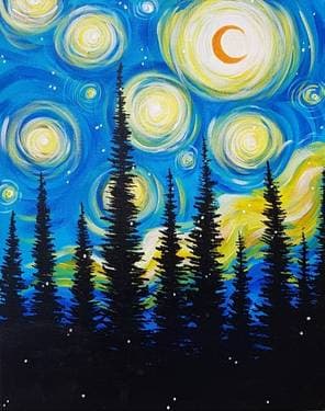 Starry Pines - Paint Nite event in Nepean, ON
