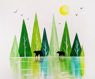 The Wild Woods - Paint Nite event in Davenport, IA