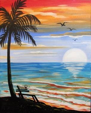 Holding on to Summer - Paint Nite event in Glen Burnie, MD