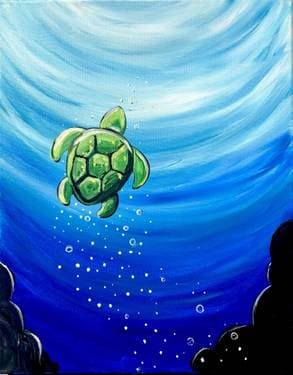 Little Sea Turtle - Paint Nite event in Levittown, NY