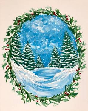Happy Holly Days - Paint Nite event in Peoria, IL