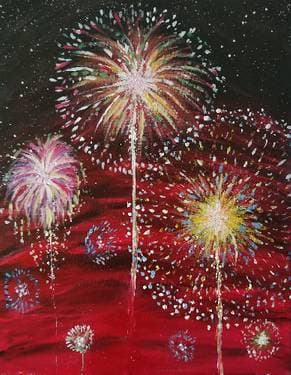 Red Sky Fireworks - Paint Nite event in Norfolk, VA